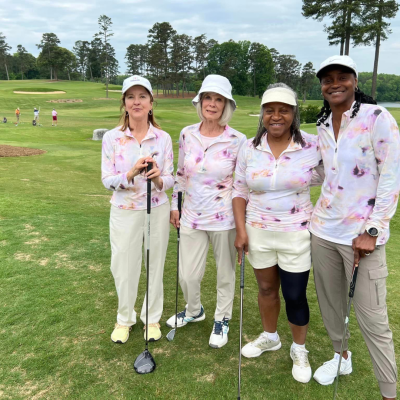 The tournament's best dressed team - Deb Creeden, Pam Johnson, Gail Mosely and Necia Meadows.